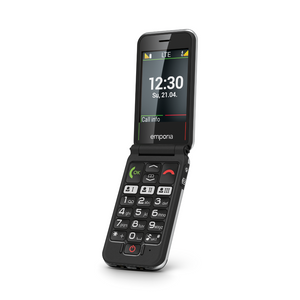 Emporia Joy LTE Sim Free Flip Mobile Phone - Black | V228i-LTE_001