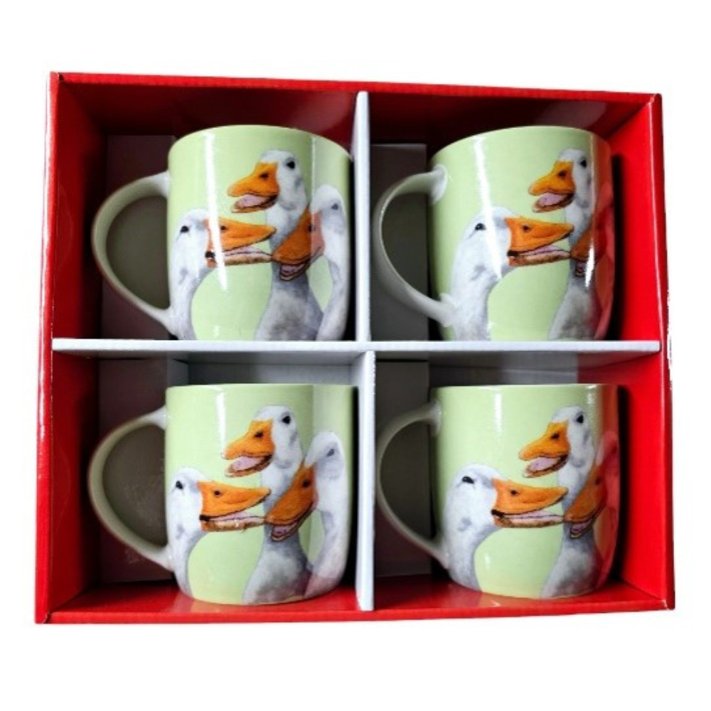 Shannonbridge Pottery Duck 4 Piece Mug Set