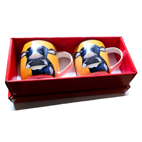 Shannonbridge Pottery Farmyard Moo 2 Piece Mug Set