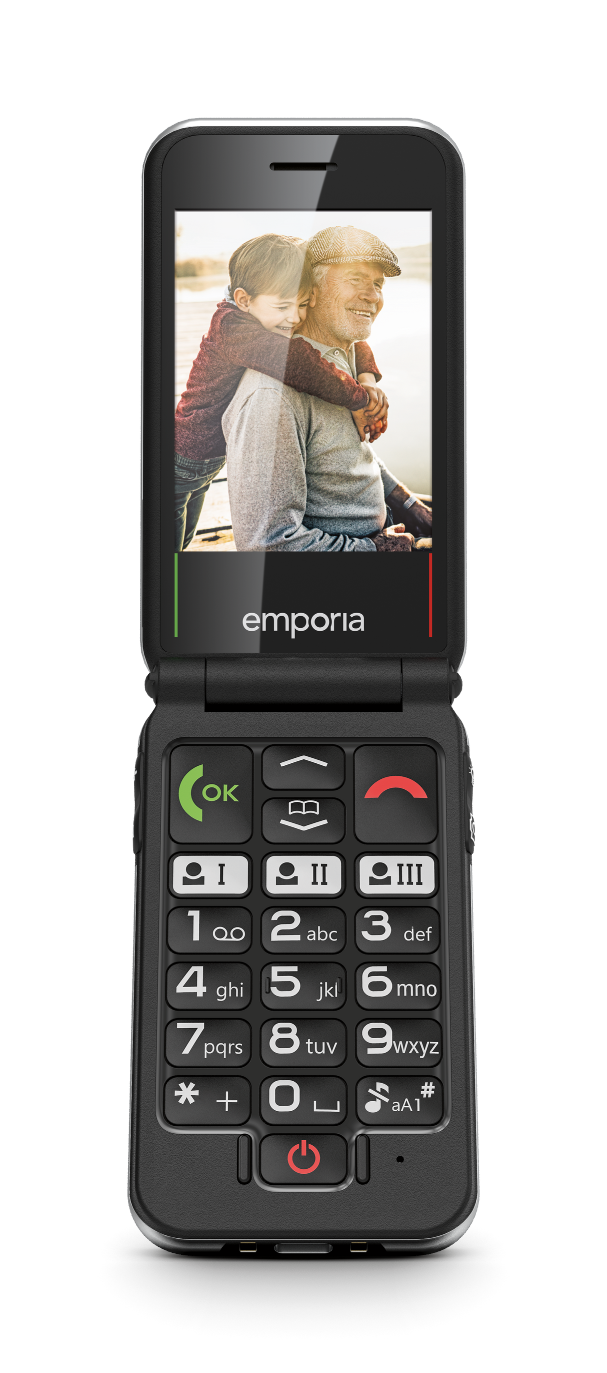 Emporia Joy LTE Sim Free Flip Mobile Phone - Black | V228i-LTE_001