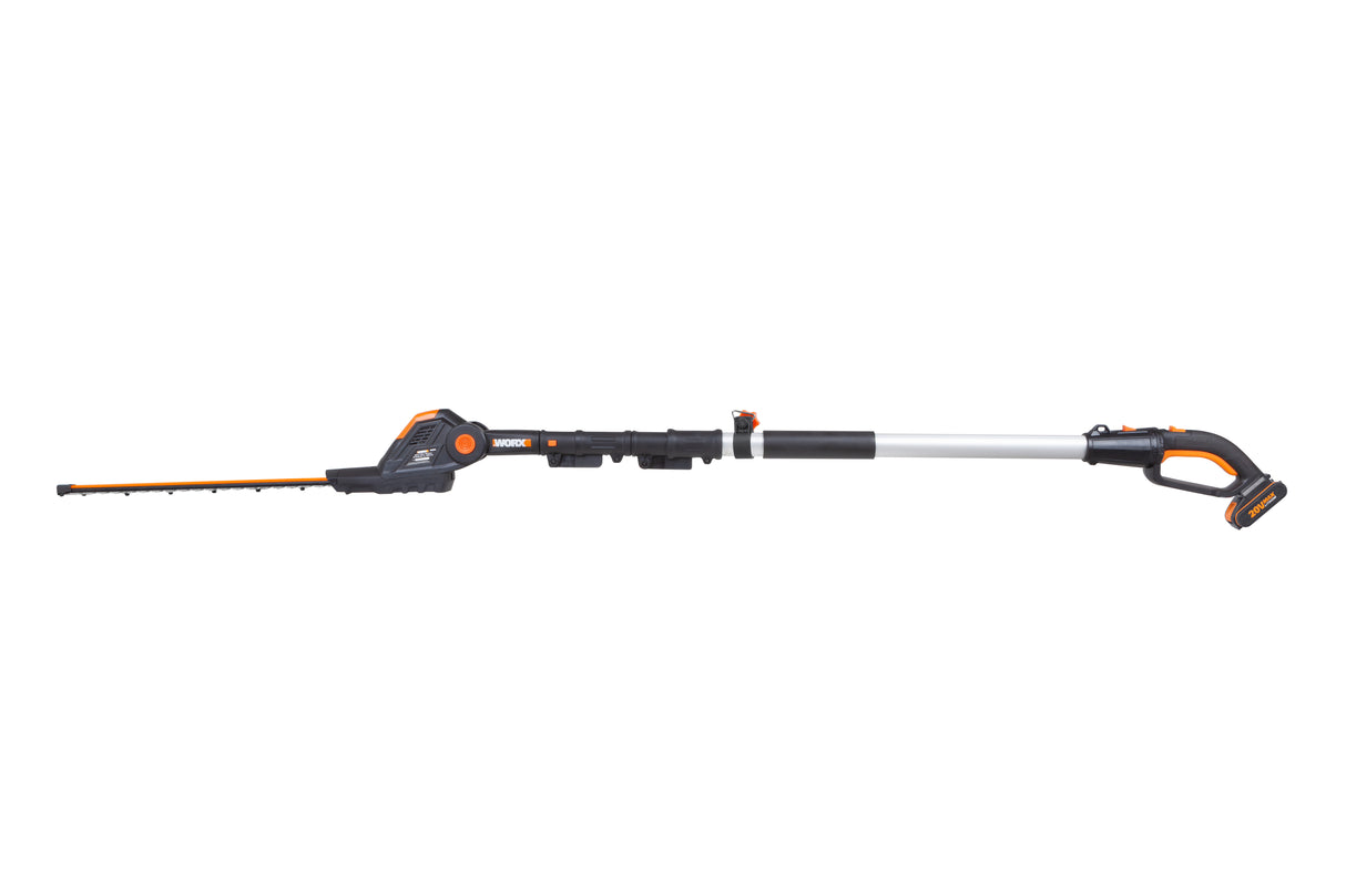 Worx Powershare 20V Cordless Pole Hedge Trimmer 45cm with 2.0ah Battery | WG252E