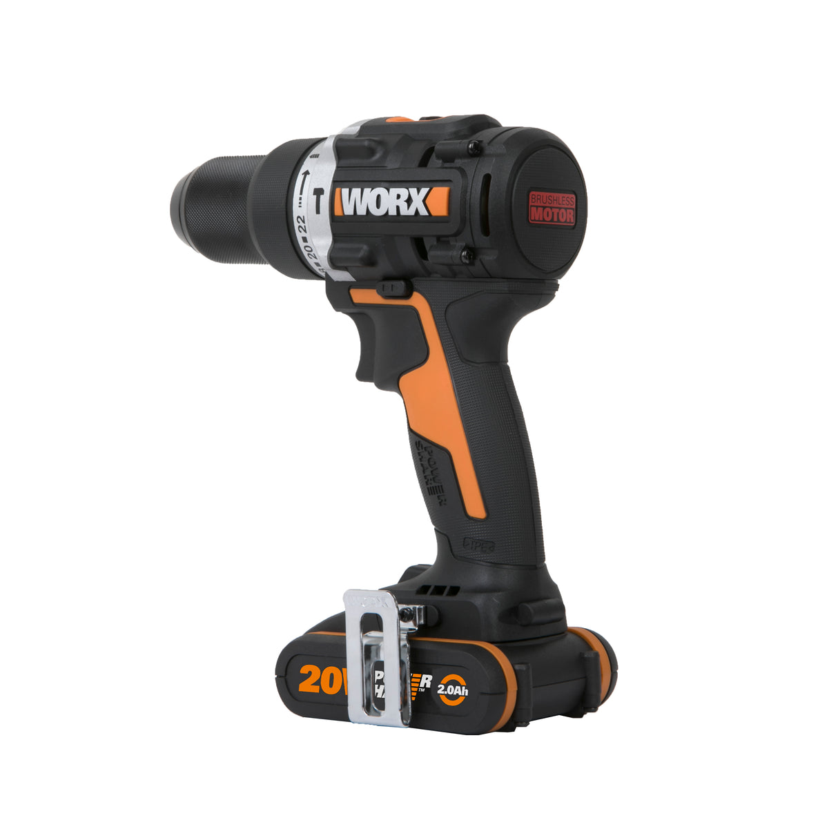 Worx Brushless Combi Hammer Drill 20v Kit 2 Batteries | WX352