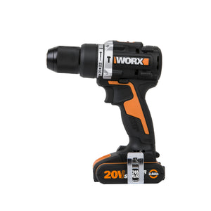 Worx Brushless Combi Hammer Drill 20v Kit 2 Batteries | WX352