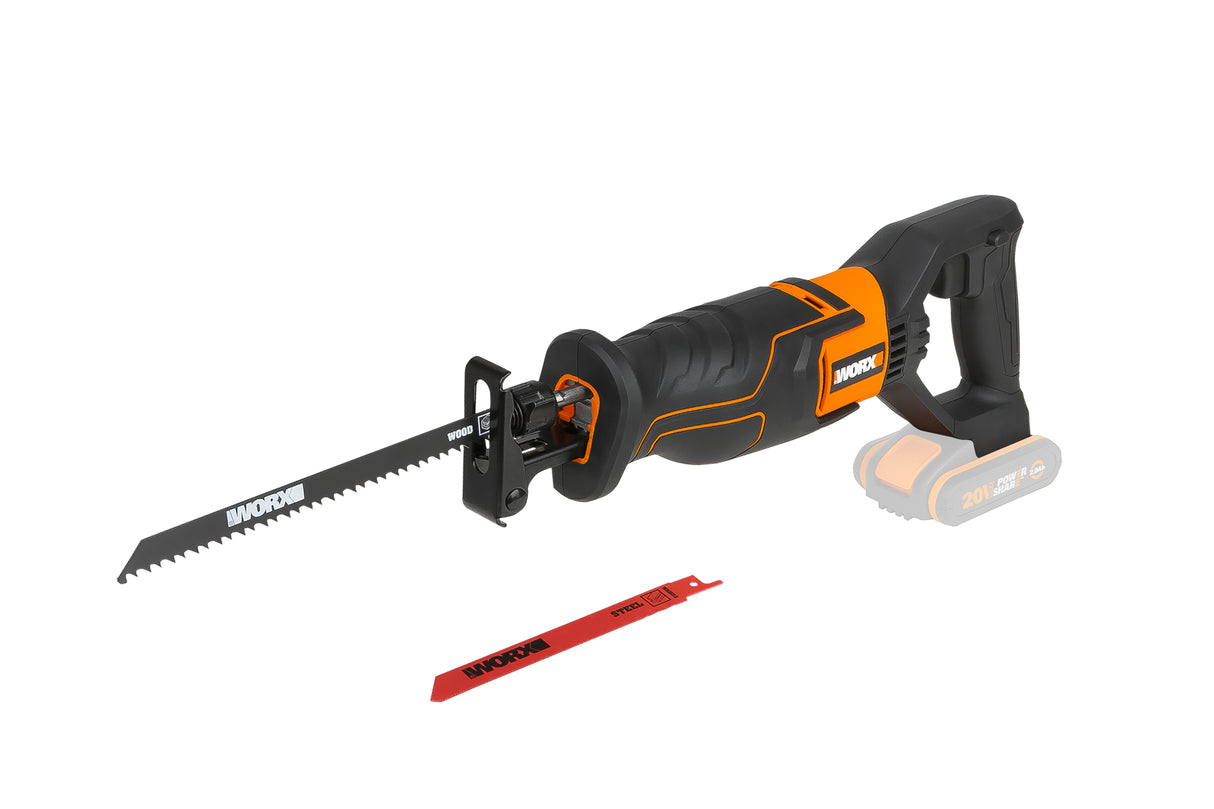 Worx Cordless Reciprocating Saw 20V Bare Unit | WX500.9