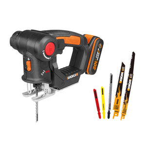 Worx Cordless 2 in 1 Axis Jigsaw / Reciprocating Saw 20v Kit | WX550.2