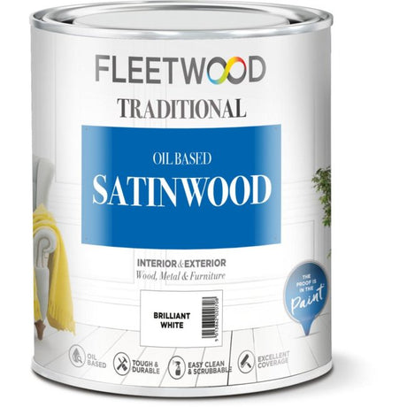 Fleetwood 2.5 Litre Satinwood - White | STO25BW