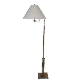 Macquillan Annery Floor Lamp with Shade 161cm - Brass Finish | MQL1520