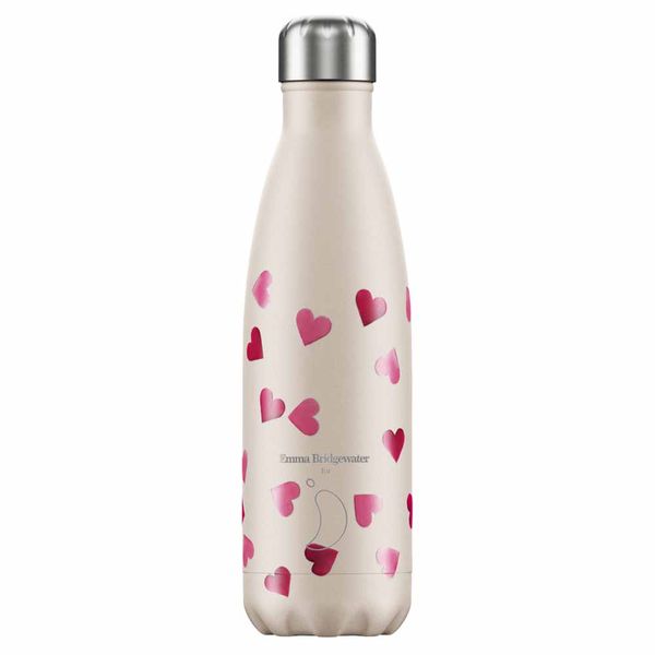 Chillys Water Drinking Bottle 500ml - Emma Bridgewater Pink Hearts | B500EBHRT