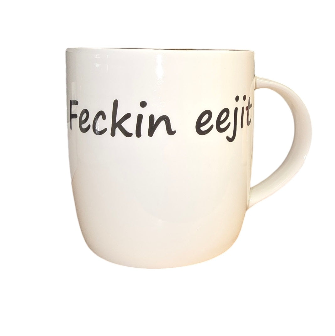 Shannonbridge Pottery Fecking Eejit Novelty Mug