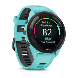 Garmin Forerunner 265 Running Smart Watch - Black Bezel & Aqua Case | 49-GAR-010-02810-12