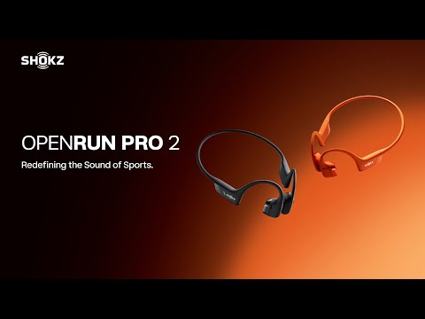 Aftershokz Shokz OpenRun Pro 2 Open Ear Wireless Headphones - Black | 38-S820-ST-BK