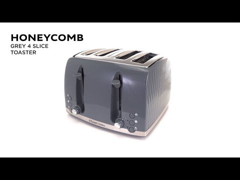 Russell Hobbs Honeycomb 4 Slice Toaster - Grey | 26073