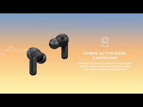 Urbanista Noise Cancelling Earbuds Phoenix Solar Charge Hybrid - Dessert Black | 1037102