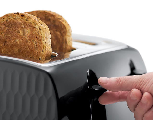 Russell Hobbs Honeycomb 4 Slice Toaster - Black | 26071