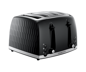 Russell Hobbs Honeycomb 4 Slice Toaster - Black | 26071